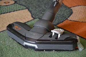 vacuum cleaner on a rug