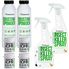 Insect Killer Kit with fumer, spray and dusting powder